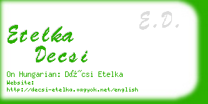 etelka decsi business card